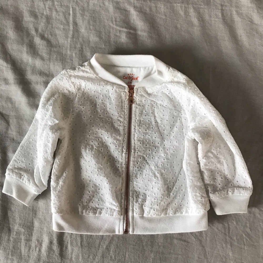 Cat & Jack Eyelet Spring Bomber Jacket